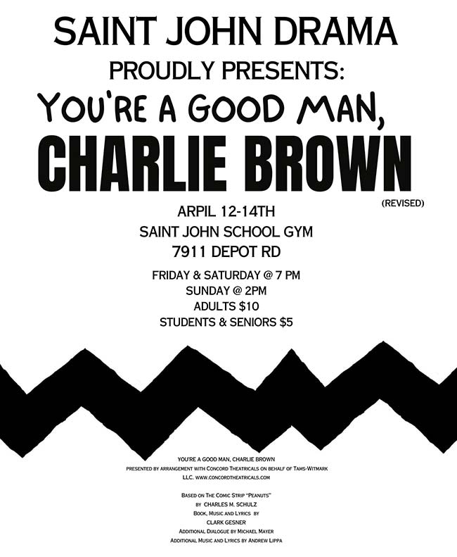 You're A Good Man Charlie Brown @ St. John School